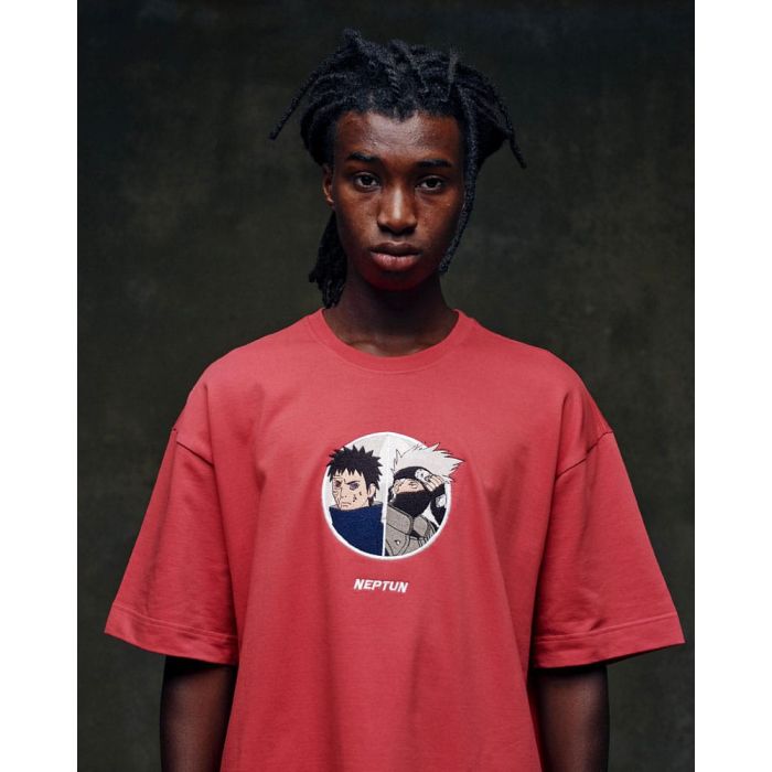 Naruto Shippuden T-Shirt Graphic Red Size S