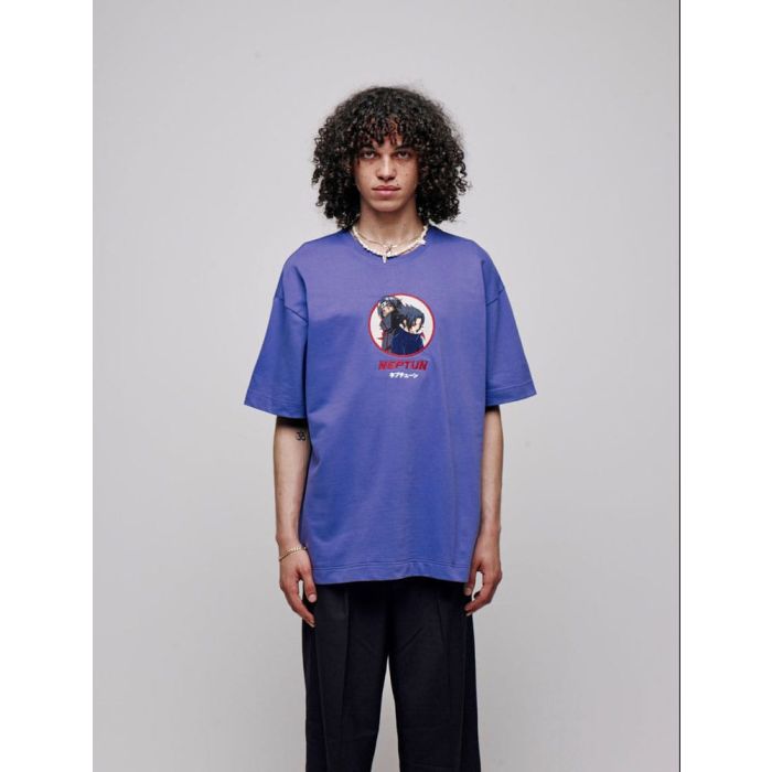 Naruto Shippuden T-Shirt Graphic Purple Size XL