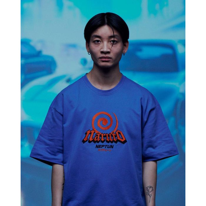 Naruto Shippuden T-Shirt Graphic Blue Size S
