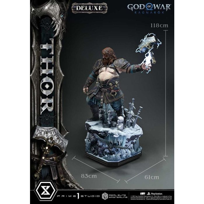 God of War: Ragnarök Real Elite Masterline Series Statue 1/3 Thor Deluxe Version 105 cm