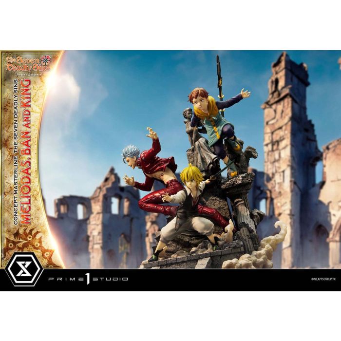 Seven Deadly Sins Concept Masterline Series Statue Meliodas, Ban and King 55 cm