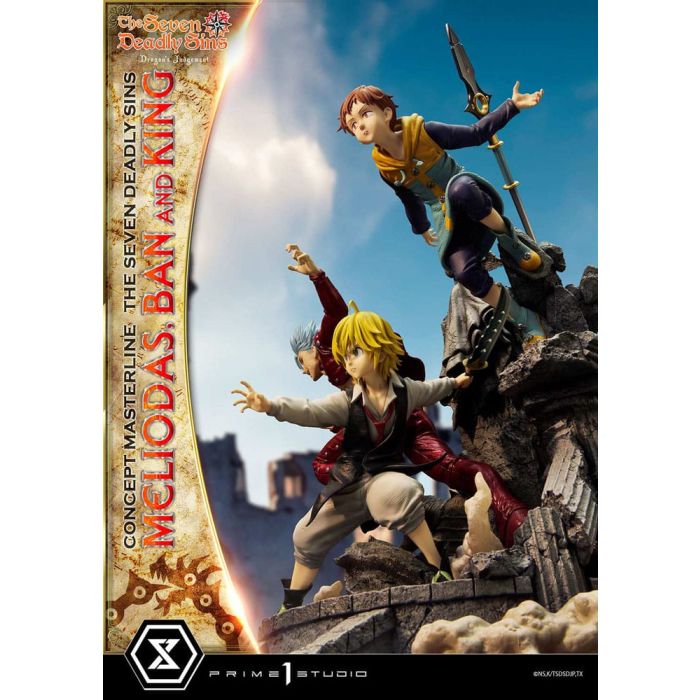 Seven Deadly Sins Concept Masterline Series Statue Meliodas, Ban and King 55 cm