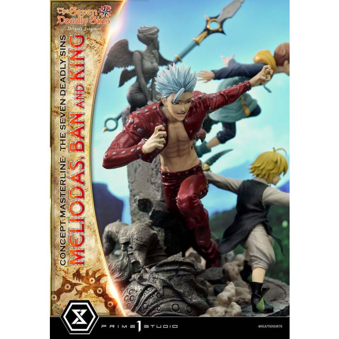 Seven Deadly Sins Concept Masterline Series Statue Meliodas, Ban and King 55 cm