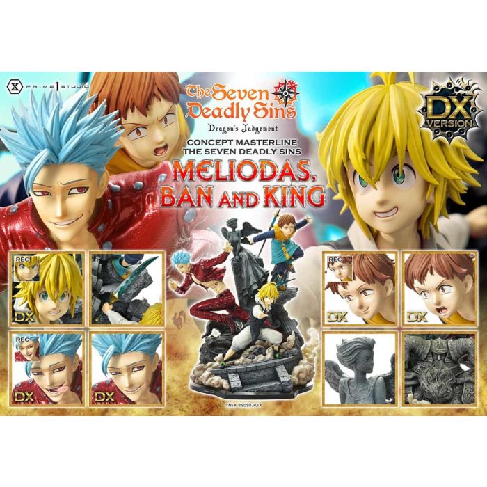 Seven Deadly Sins Concept Masterline Series Statue Meliodas, Ban and King Deluxe Version 55 cm