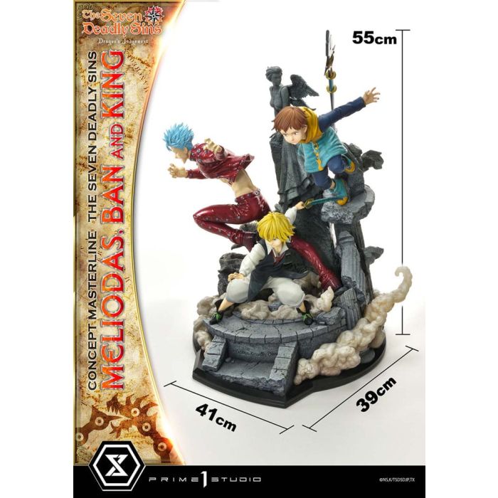 Seven Deadly Sins Concept Masterline Series Statue Meliodas, Ban and King Deluxe Version 55 cm