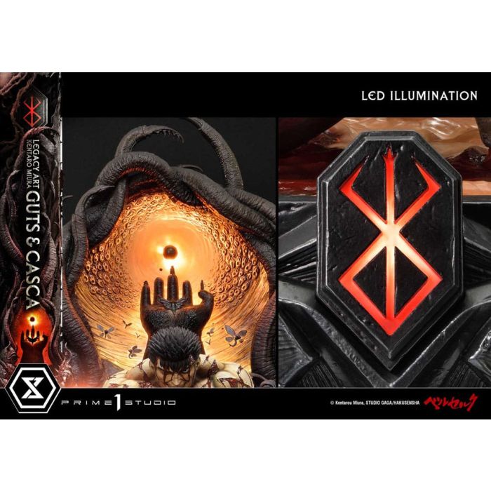 Berserk Ultimate Legacy Art Kentaro Miura Statue 1/4 Guts & Casca Bonus Version 72 cm