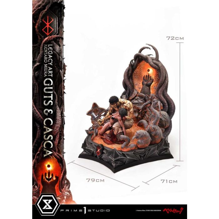 Berserk Ultimate Legacy Art Kentaro Miura Statue 1/4 Guts & Casca Bonus Version 72 cm