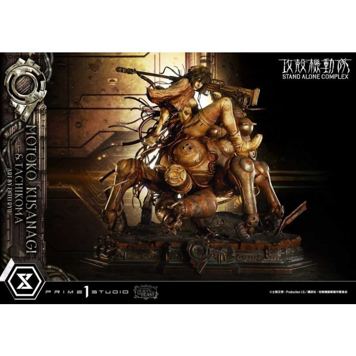 Ghost in the Shell Stand Alone Complex The Legend of Beauty and the Beast Statue 1/4 Motoko Kusanagi & Tachikoma Art by Entei Ryu Bonus Version 53 cm