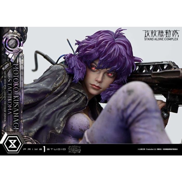 Ghost in the Shell Stand Alone Complex The Legend of Beauty and the Beast Statue 1/4 Motoko Kusanagi & Tachikoma Character color Art by Entei Ryu Bonus Version 53 cm