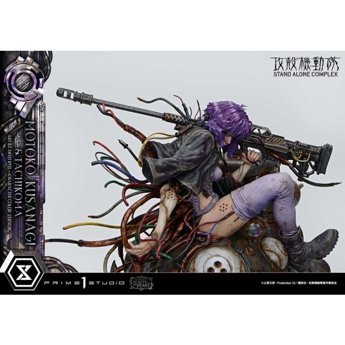 Ghost in the Shell Stand Alone Complex The Legend of Beauty and the Beast Statue 1/4 Motoko Kusanagi & Tachikoma Character color Art by Entei Ryu Bonus Version 53 cm