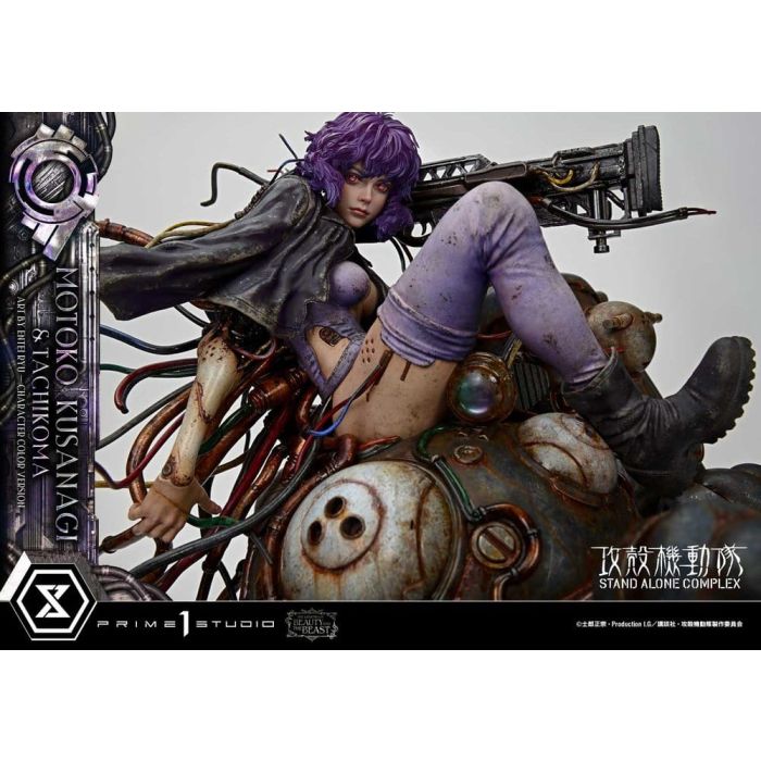 Ghost in the Shell Stand Alone Complex The Legend of Beauty and the Beast Statue 1/4 Motoko Kusanagi & Tachikoma Character color Art by Entei Ryu Bonus Version 53 cm