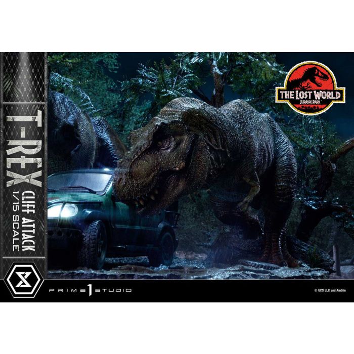 Jurassic World: The Lost World Statue 1/15 T-Rex Cliff Attack 53 cm