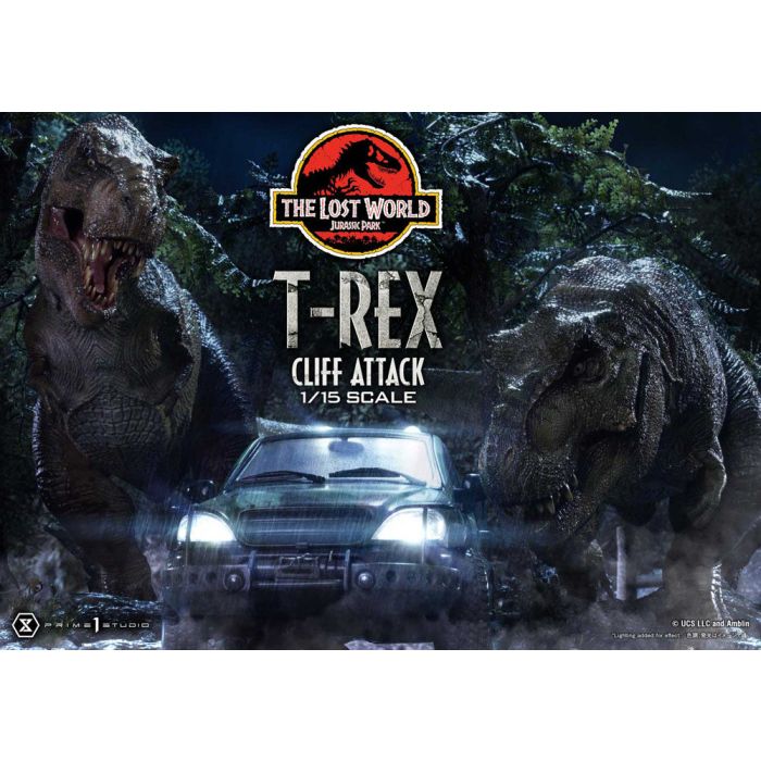 Jurassic World: The Lost World Statue 1/15 T-Rex Cliff Attack 53 cm