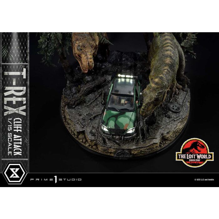 Jurassic World: The Lost World Statue 1/15 T-Rex Cliff Attack Bonus Version 53 cm