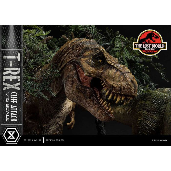 Jurassic World: The Lost World Statue 1/15 T-Rex Cliff Attack Bonus Version 53 cm