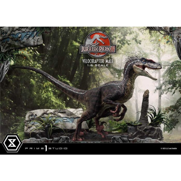 Jurassic Park III Legacy Museum Collection Statue 1/6 Velociraptor Male 40 cm