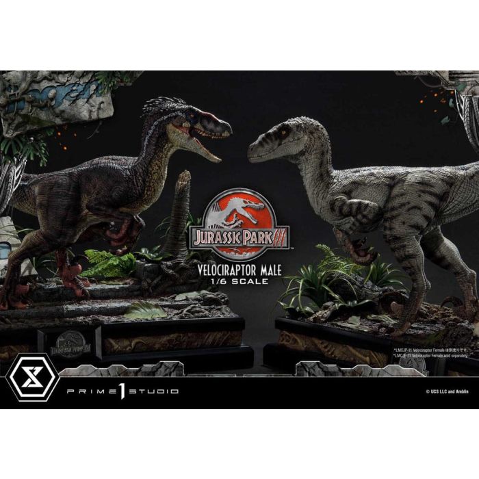 Jurassic Park III Legacy Museum Collection Statue 1/6 Velociraptor Male 40 cm