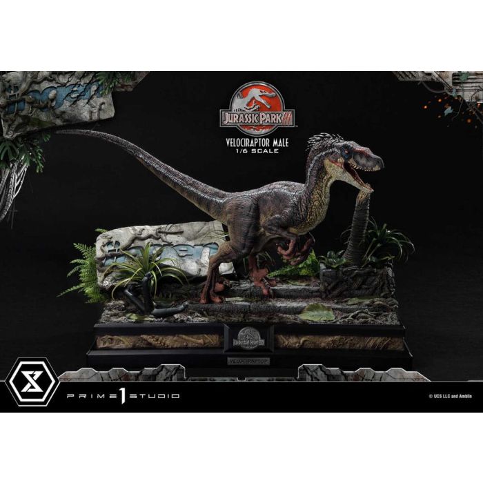 Jurassic Park III Legacy Museum Collection Statue 1/6 Velociraptor Male 40 cm