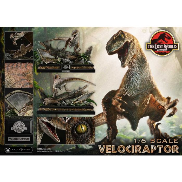 Jurassic Park II Legacy Museum Collection Statue 1/6 Velociraptor Bonus Version 41 cm