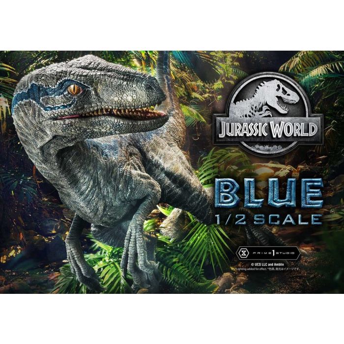 Jurassic World: Fallen Kingdom (Film) Legacy Museum Collection Statue 1/2 Blue 88 cm 