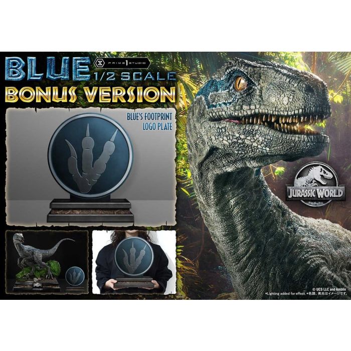 Jurassic World: Fallen Kingdom (Film) Legacy Museum Collection Statue 1/2 Blue Bonus Version 88 cm