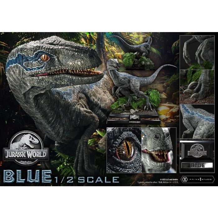 Jurassic World: Fallen Kingdom (Film) Legacy Museum Collection Statue 1/2 Blue Bonus Version 88 cm