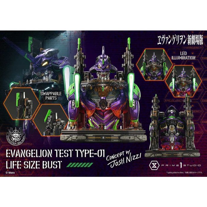 Neon Genesis Evangelion Life Size Bust 1/1 Test Type-01 (Concept by Josh Nizzi) 86 cm   