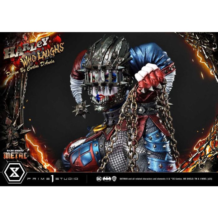 Dark Nights: Metal Museum Masterline Series Statue 1/3 Harley Quinn Who Laughs Concept Design by Caelos D`anda Deluxe Version 78 cm
