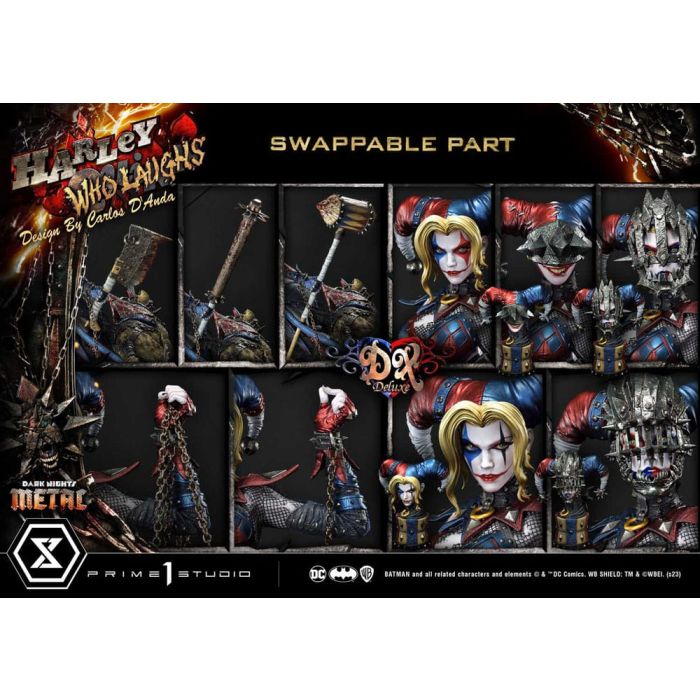 Dark Nights: Metal Museum Masterline Series Statue 1/3 Harley Quinn Who Laughs Concept Design by Caelos D`anda Deluxe Version 78 cm