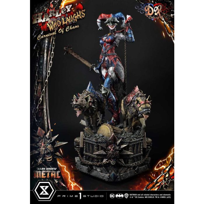 Dark Nights: Metal Museum Masterline Series Statue 1/3 Harley Quinn Who Laughs Concept Design by Caelos D`anda Deluxe Version 78 cm