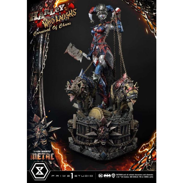Dark Nights: Metal Museum Masterline Series Statue 1/3 Harley Quinn Who Laughs Concept Design by Caelos D`anda Deluxe Version 78 cm