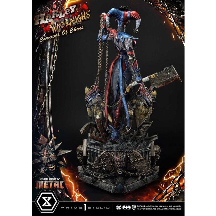 Dark Nights: Metal Museum Masterline Series Statue 1/3 Harley Quinn Who Laughs Concept Design by Caelos D`anda Deluxe Version 78 cm