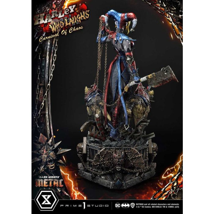 Dark Nights: Metal Museum Masterline Series Statue 1/3 Harley Quinn Who Laughs Concept Design by Caelos D`anda Deluxe Version 78 cm