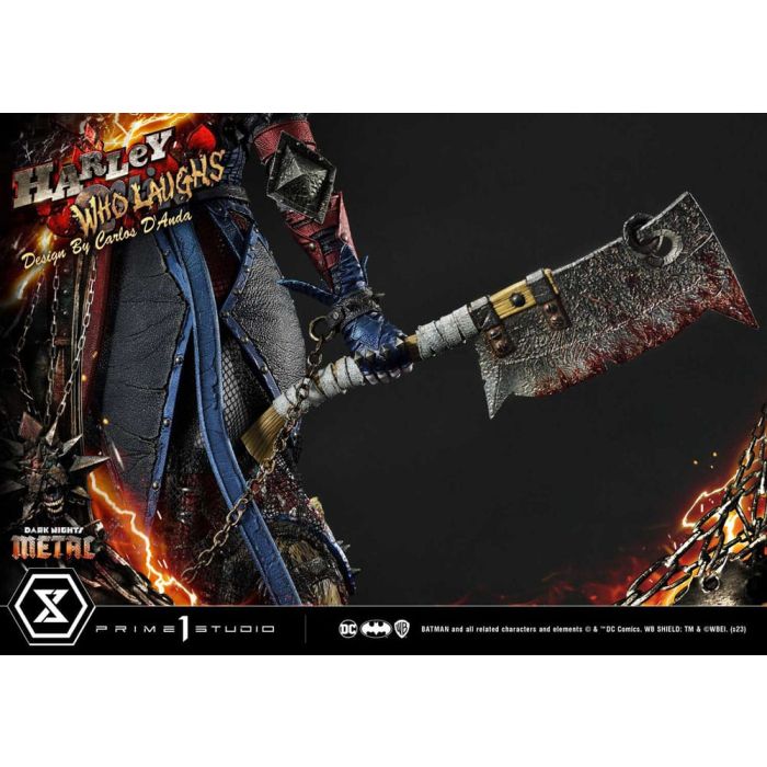 Dark Nights: Metal Museum Masterline Series Statue 1/3 Harley Quinn Who Laughs Concept Design by Caelos D`anda Deluxe Version 78 cm