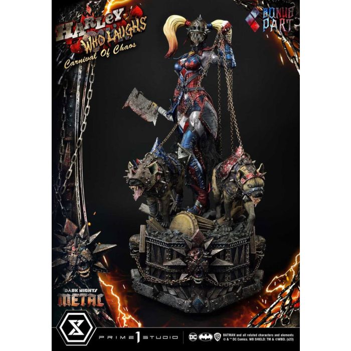 Dark Nights: Metal Museum Masterline Series Statue 1/3 Harley Quinn Who Laughs Concept Design by Caelos D`anda Deluxe Bonus Version 78 cm