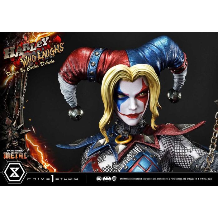 Dark Nights: Metal Museum Masterline Series Statue 1/3 Harley Quinn Who Laughs Concept Design by Caelos D`anda Deluxe Bonus Version 78 cm