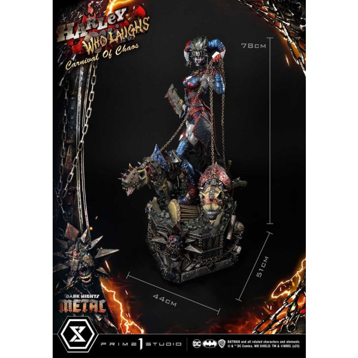 Dark Nights: Metal Museum Masterline Series Statue 1/3 Harley Quinn Who Laughs Concept Design by Caelos D`anda Deluxe Bonus Version 78 cm