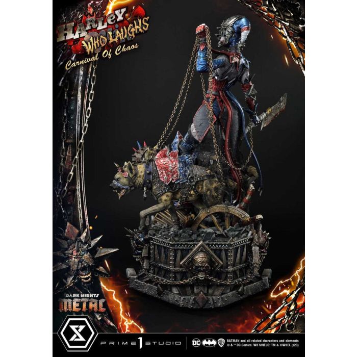 Dark Nights: Metal Museum Masterline Series Statue 1/3 Harley Quinn Who Laughs Concept Design by Caelos D`anda Deluxe Bonus Version 78 cm