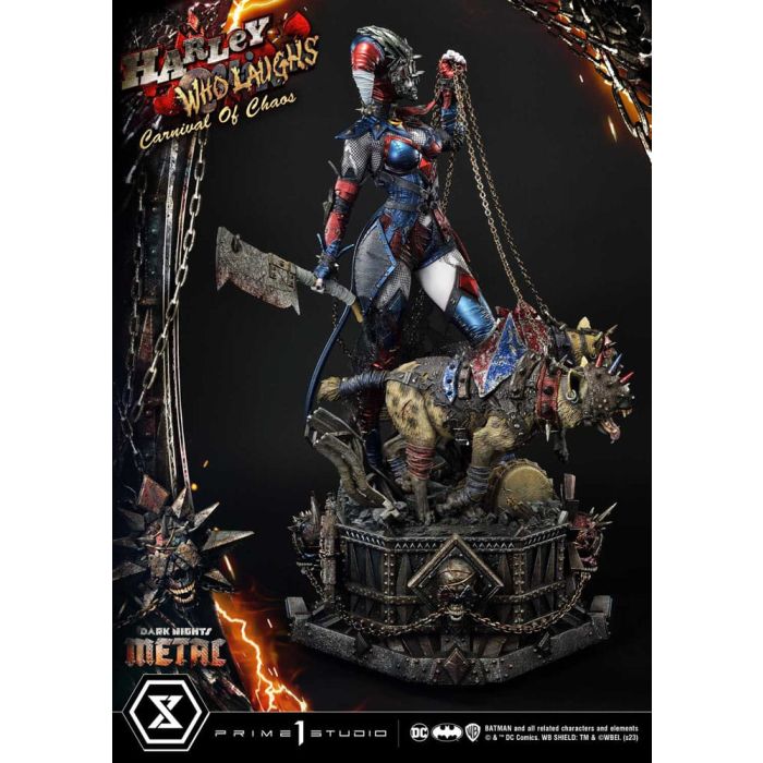 Dark Nights: Metal Museum Masterline Series Statue 1/3 Harley Quinn Who Laughs Concept Design by Caelos D`anda Deluxe Bonus Version 78 cm