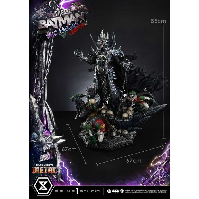 DC Comics Museum Masterline Statue 1/3 Dark Nights: Death Metal The Batman Who Laughs & Robin King Deluxe Version 85 cm