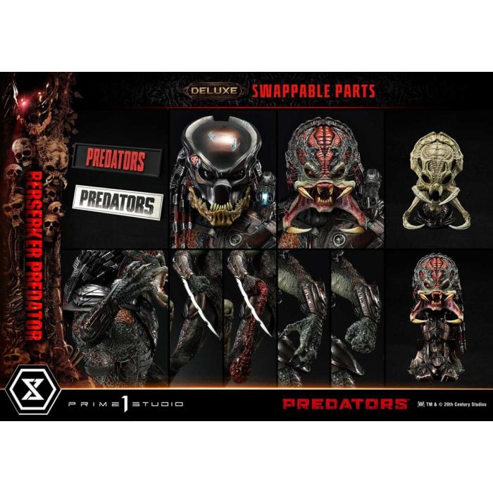 Predators Statue Berserker Predator Deluxe Bonus Version 100 cm