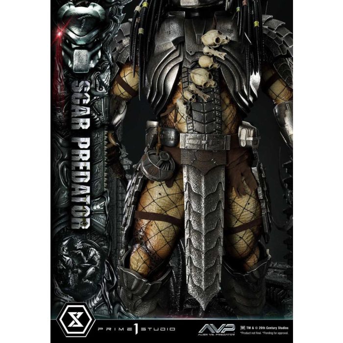 The Alien vs. Predator Museum Masterline Series Statue 1/3 Scar Predator 93 cm