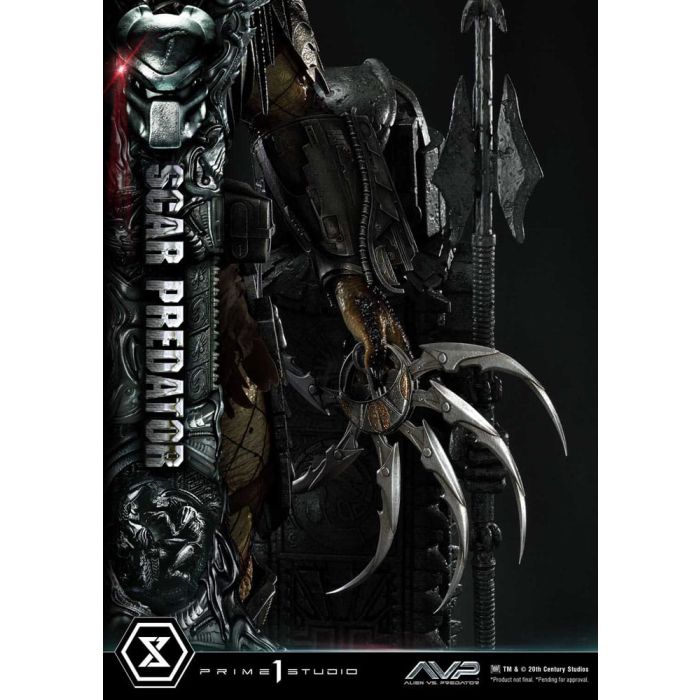 The Alien vs. Predator Museum Masterline Series Statue 1/3 Scar Predator Deluxe Version 93 cm