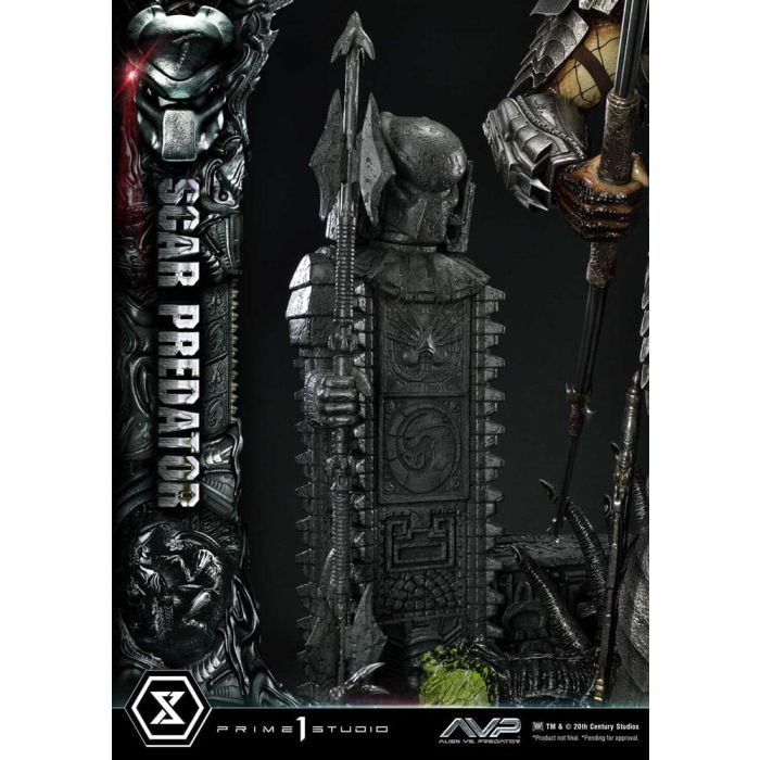 The Alien vs. Predator Museum Masterline Series Statue 1/3 Scar Predator Deluxe Version 93 cm