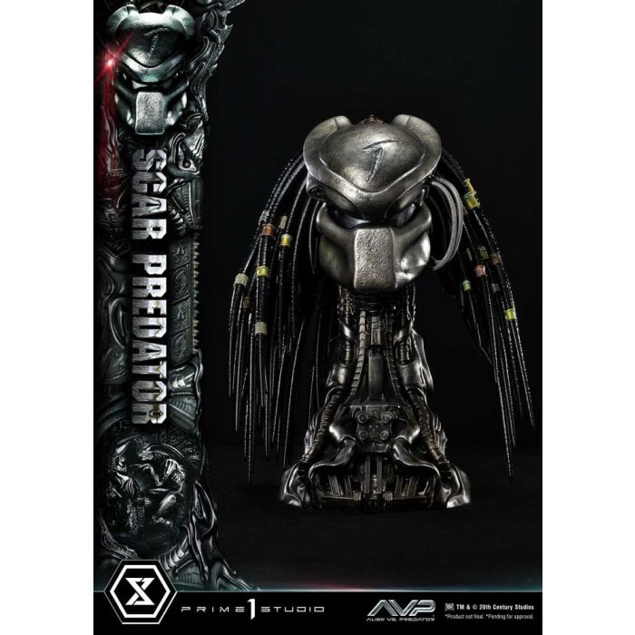 The Alien vs. Predator Museum Masterline Series Statue 1/3 Scar Predator Deluxe Version 93 cm