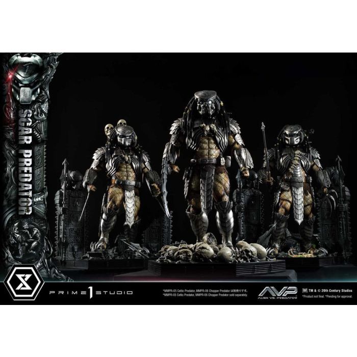 The Alien vs. Predator Museum Masterline Series Statue 1/3 Scar Predator Deluxe Version 93 cm