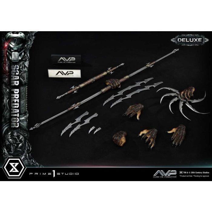 The Alien vs. Predator Museum Masterline Series Statue 1/3 Scar Predator Deluxe Version 93 cm