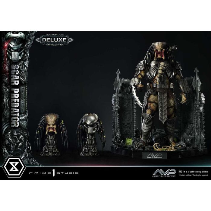 The Alien vs. Predator Museum Masterline Series Statue 1/3 Scar Predator Deluxe Version 93 cm