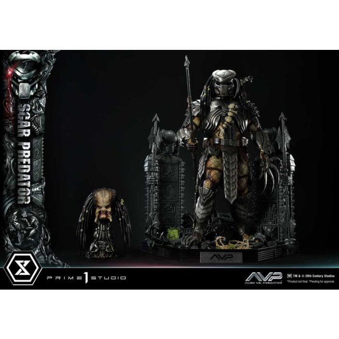 The Alien vs. Predator Museum Masterline Series Statue 1/3 Scar Predator Deluxe Bonus Version 93 cm