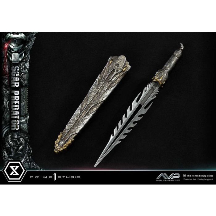 The Alien vs. Predator Museum Masterline Series Statue 1/3 Scar Predator Deluxe Bonus Version 93 cm